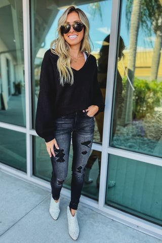 Be the Reason Reversible Crop Sweater