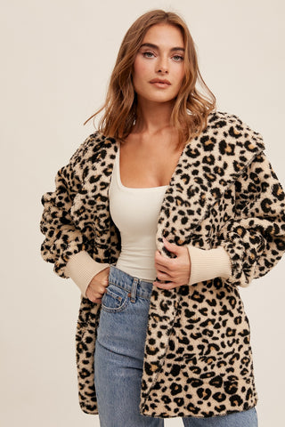 Always in Charge Leopard Print Super Soft Faux Fur Jacket