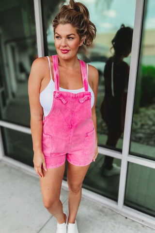 Make My Own Rules Washed Knot Strap Romper