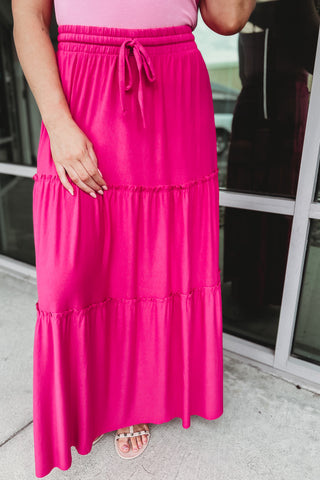 My Point of View Tiered Maxi Skirt