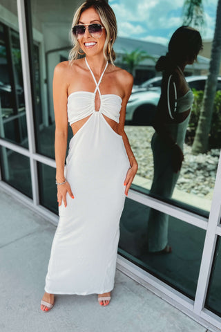 Part of My Charm Ribbed Cutout Maxi Dress - Simply Me Boutique
