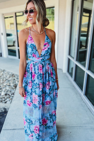 Something About You Floral Lace Maxi Dress 2 Colors!