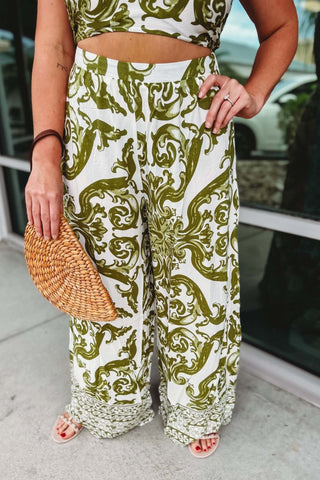 All Good Things Crop Halter Top Pants Set - Simply Me Boutique
