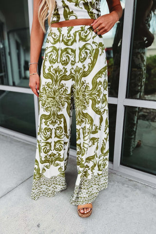 All Good Things Crop Halter Top Pants Set - Simply Me Boutique