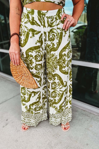 All Good Things Crop Halter Top Pants Set - Simply Me Boutique