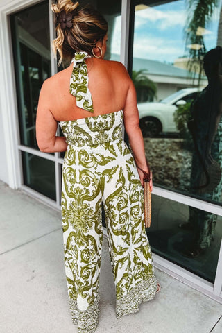 All Good Things Crop Halter Top Pants Set - Simply Me Boutique