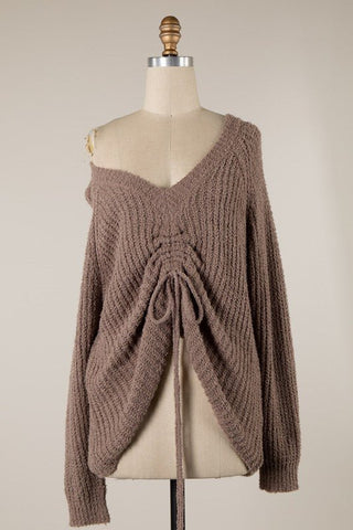 All the Possibilities Mocha Reversible Sweater - Simply Me Boutique