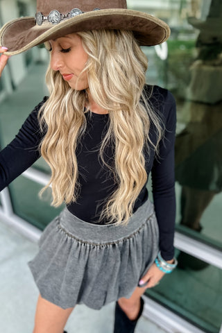 Basic Long Sleeve Fleece Lined Crop Top 4 COLORS! - Simply Me Boutique