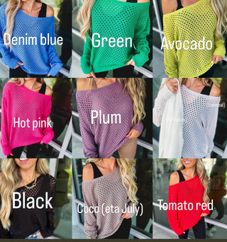 Best Adventure Open Knit Top 10 COLORS! - Simply Me Boutique