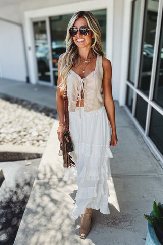 Boho Belle Ruffle Maxi Skirt - Simply Me Boutique