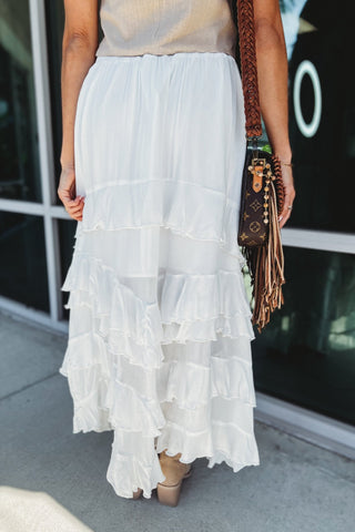 Boho Belle Ruffle Maxi Skirt - Simply Me Boutique