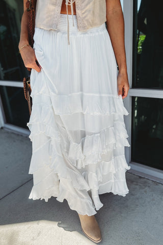 Boho Belle Ruffle Maxi Skirt - Simply Me Boutique