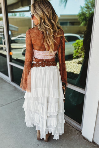 Boho Belle Ruffle Maxi Skirt - Simply Me Boutique
