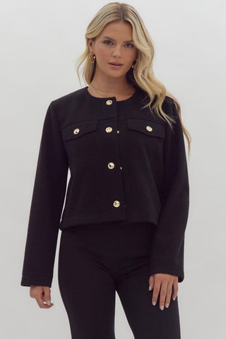 Boss Life Jacket Blazer Black Camel 2 COLORS - Simply Me Boutique