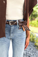 Brown Leopard Scarf
