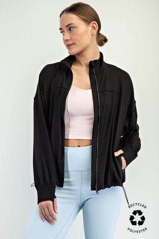 Cloud Cover Black Oversized Active Jacket - Simply Me Boutique