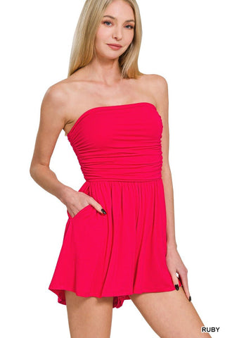 Color Me Cute Strapless Romper - Simply Me Boutique