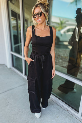 Essential Cargo Jumpsuit - Simply Me Boutique