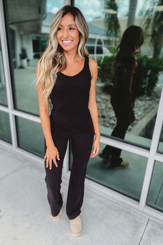 Flared Bodycon Jumpsuit 5 COLORS! - Simply Me Boutique