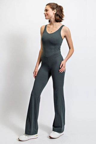 Flared Bodycon Jumpsuit 5 COLORS! - Simply Me Boutique