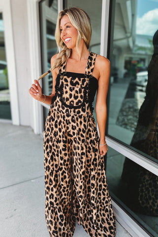 Free Spirit Cheetah Overalls - Simply Me Boutique