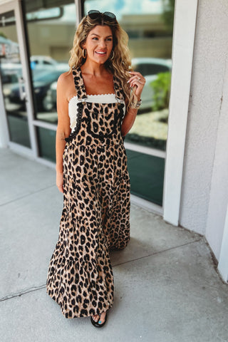 Free Spirit Cheetah Overalls - Simply Me Boutique
