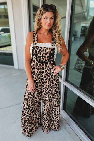 Free Spirit Cheetah Overalls - Simply Me Boutique