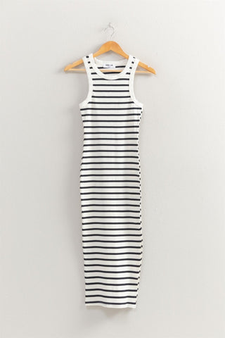 Fresh Vibes Black Striped Bodycon Dress - Simply Me Boutique