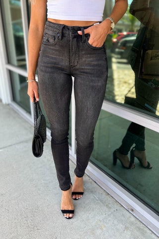 Judy Blue Sloane Tummy Control Charcoal Skinny Jeans - Simply Me Boutique