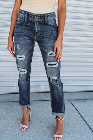 Kancan Addicted to You Mid Rise Boyfriend Jeans - Simply Me Boutique