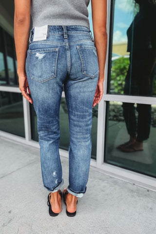 Kancan Addicted to You Mid Rise Boyfriend Jeans - Simply Me Boutique