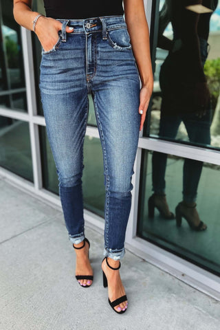 KANCAN Heart and Soul Dark Wash Jeans - Simply Me Boutique