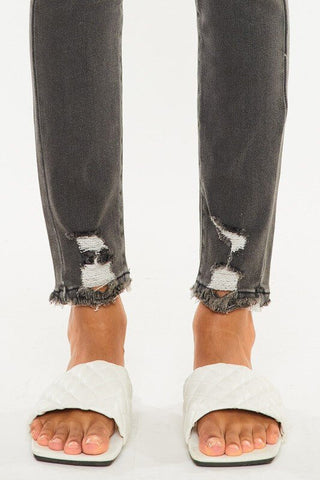 KANCAN Heart and Soul Grey High Rise Super Skinny Jeans - Simply Me Boutique