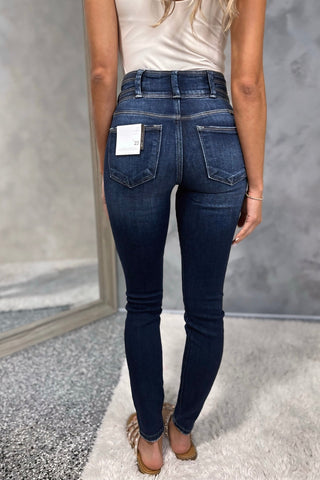 KANCAN Holly Double Button High Rise Skinny Jeans - Simply Me Boutique