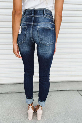 KanCan Holly Double Button Super High Rise Jeans - Simply Me Boutique