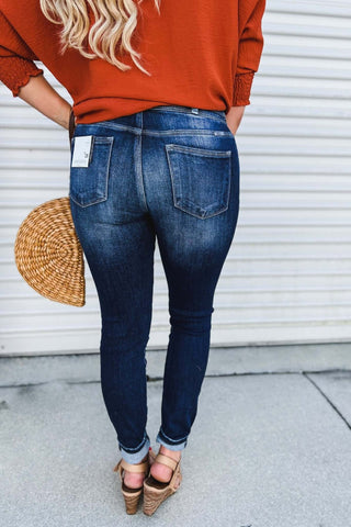 KanCan Holly Double Button Super High Rise Jeans - Simply Me Boutique