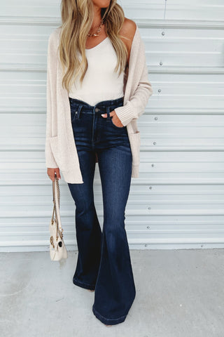 KANCAN Kennedy Dark Wash Super Flare Jeans - Simply Me Boutique