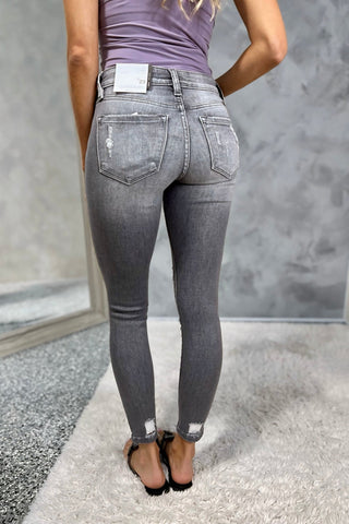 KANCAN Lyla Grey Distressed Skinny Jeans - Simply Me Boutique