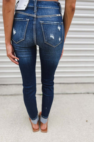 Kancan Walk on By Button Fly Distressed Jeans - Simply Me Boutique