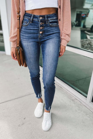 KANCAN Won't Back Down Rose Gold Jeans - Simply Me Boutique