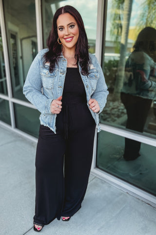 KANCAN Zoey Fray Hem Denim Jean Jacket 2 COLORS! - Simply Me Boutique