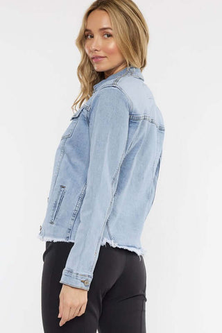 KANCAN Zoey Fray Hem Denim Jean Jacket 2 COLORS! - Simply Me Boutique
