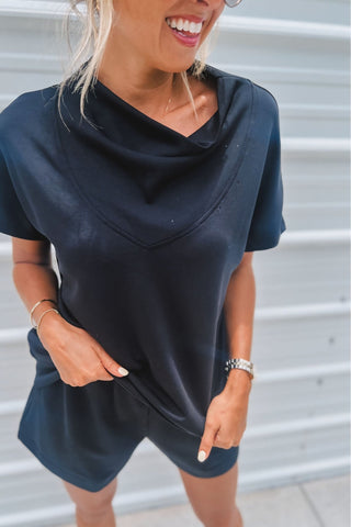 Luxe Fabric Cowl Neck Top 3 COLORS! - Simply Me Boutique