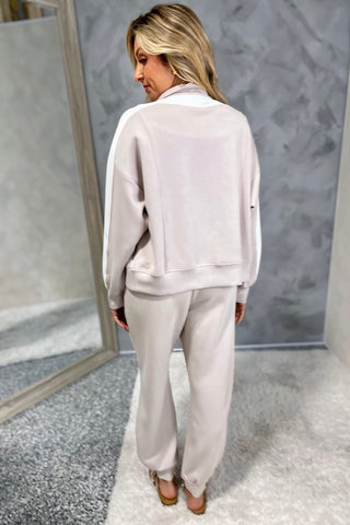 Luxe Scuba Mocha Cream Joggers - Simply Me Boutique