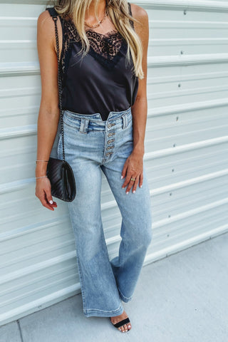 My Priorities Silk Lace Cami - Simply Me Boutique