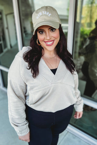 Nora Acid Wash V Neck Hoodie 4 COLORS! - Simply Me Boutique