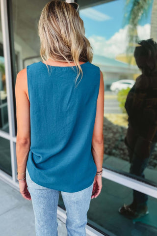 Office Basic V Neck Sleeveless Top 6 COLORS! - Simply Me Boutique