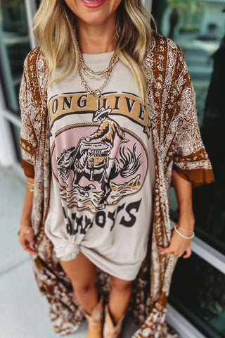 Paisley Tapestry Free Flow Kimono 3 COLORS! - Simply Me Boutique