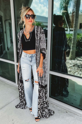 Paisley Tapestry Free Flow Kimono 3 COLORS! - Simply Me Boutique