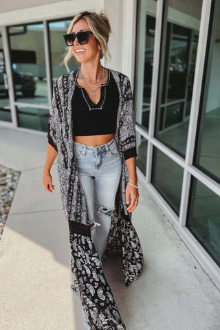 Paisley Tapestry Free Flow Kimono 3 COLORS! - Simply Me Boutique